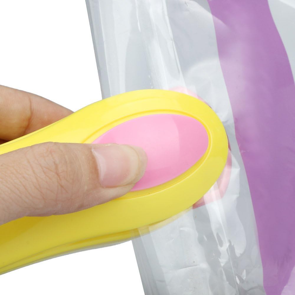UpdateClassic Portable Mini Sealing Household Machine, Handheld Heat Bag Sealer, Mini Heat Bag Sealer Sealing Machine Hand Pressure Heat Sealing Machine for Airtight Food Storage Saver (Yellow, 2pcs)