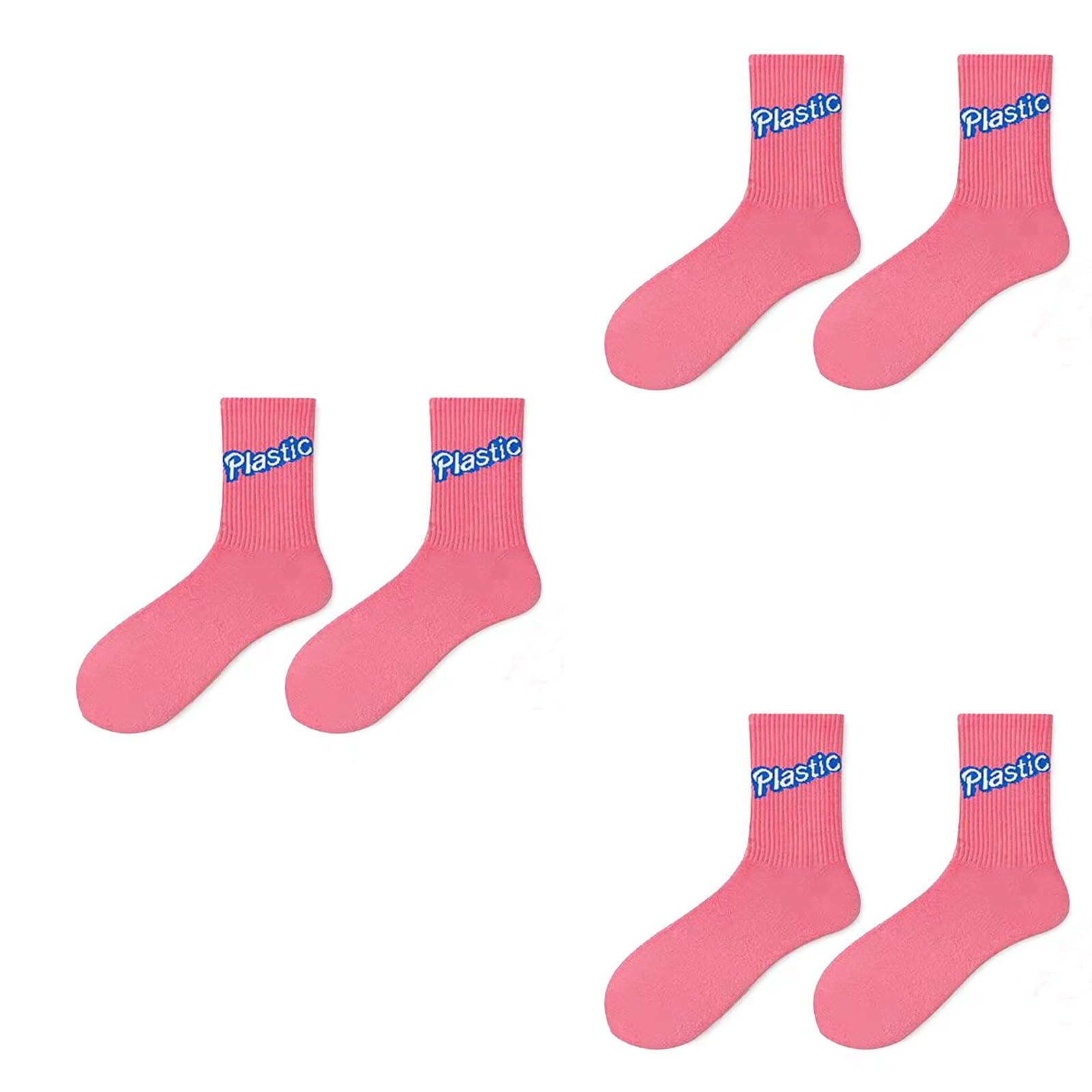 Chaussettes pour femmes au-dessus de la cheville lot de 50 paires décontractées roses