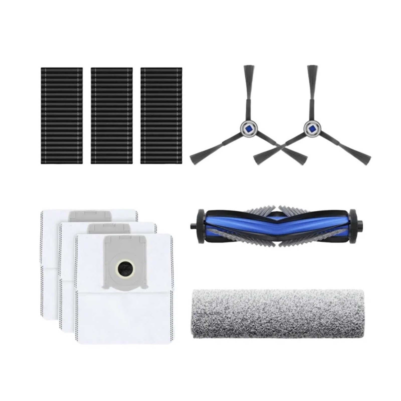 HENWANDSQ Accessory Spare Parts Kit ，Compatible For Deebot，X8 Pro Omni Robot Vacuum Cleaner Main/Side Brush, Filter, Roller Mop, Dust Bag(Parts Pack 1)