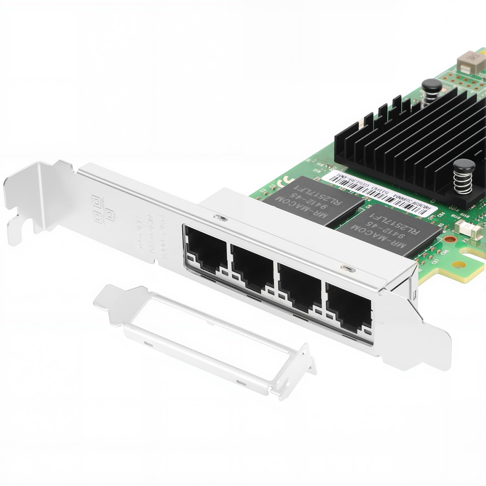 PCIe 2.1 x1 for Intel I350-T4 I350AM2 Chipset 1Gb 4 Port RJ45 LAN Card Support Windows Server/Windows/Linux/VMware/ESX