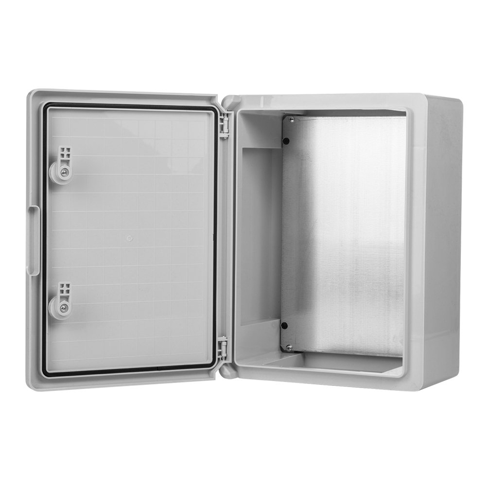 ARLI Schaltschrank IP65 300 x 400 x 165 mm mit verzinkter Montageplatte und Verriegelung Industriegehäuse Tür mit umlaufender Dichtung Leergehäuse ABS Kunststoff leer Schrank 30x40x16,5 cm