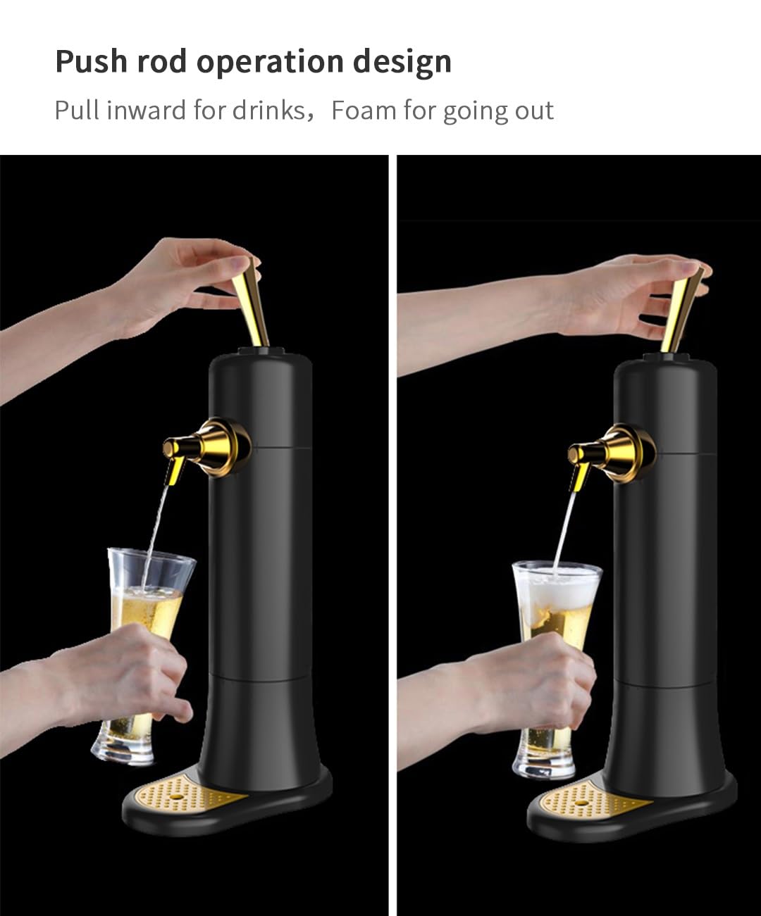 Grifo de cerveza para casa con vibración ultrasónica – Dispensador de cerveza en lata + espumador profesional para bebidas