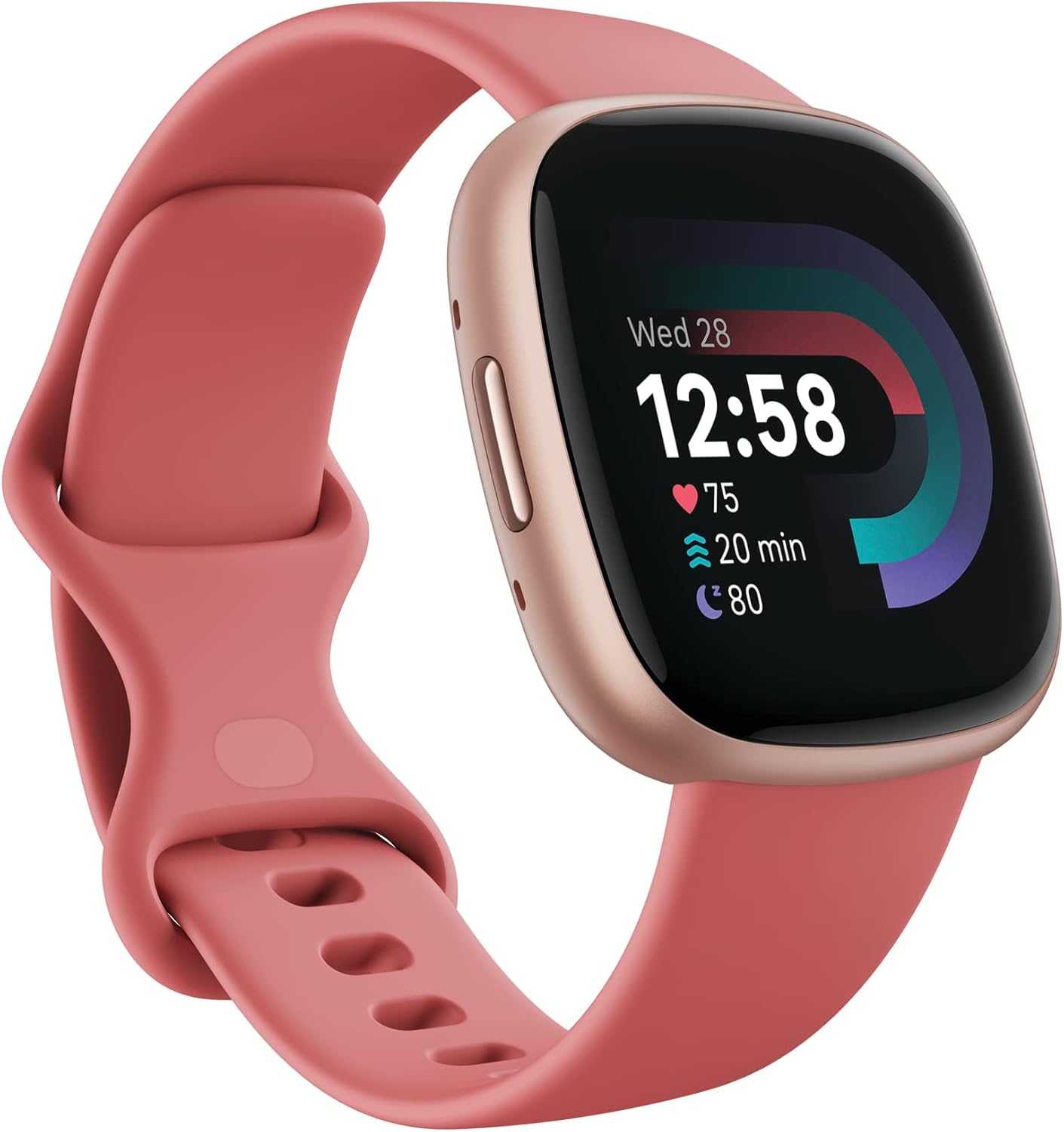 Google Fitbit Versa 4 Fitness Smartwatch - Pink Sand/Copper Rose | Daily Readiness, 3-month Google Health Premium Membership included, GPS, 40+ exercise modes, sleep tracking