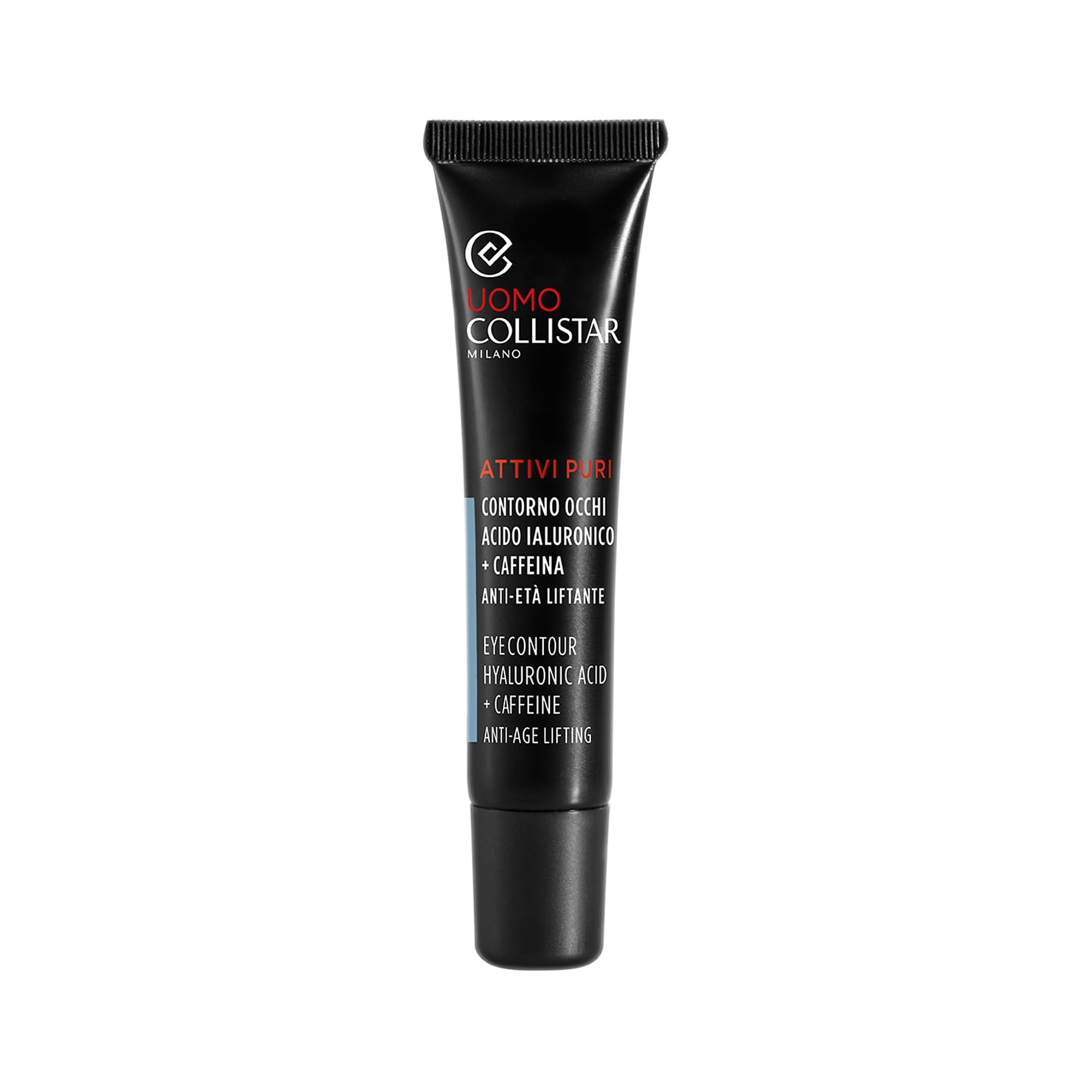 Collistar Kit Uomo Contorno Occhi Ialuronico + Caffeina 15ml e Crema Antirughe 50ml, Liftante, Anti-Occhiaie, Anti-Rughe, Pelle Tonicizzata, Elastica e Idratata