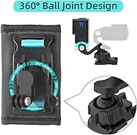 Vista 2 de SUREWO Mochila para mochila con gancho universal en J de bola compatible con GoPro Hero 13/12/11/10/9/8/7/(2018)/6/5 Negro, DJI Osmo Action 5