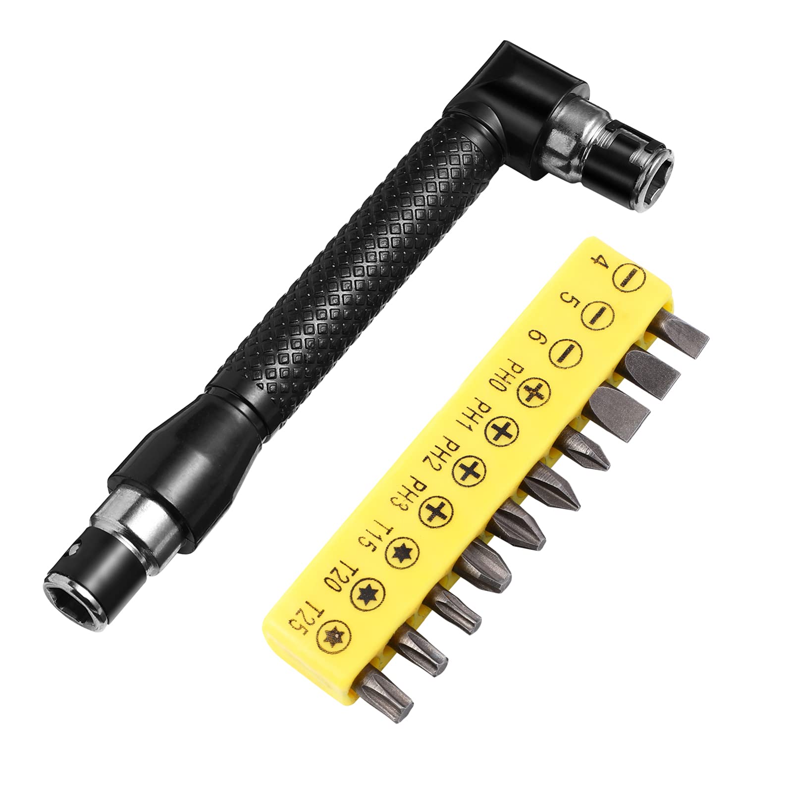 Cabilock Socket Wrench Double Head l Shape Wrench Bit Screwdriver Bits Set High Hardness Iron Tool for Builders Mechanics