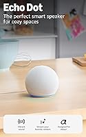 Amazon Echo Dot 5th Gen 2022 Glacier White - Smart Alexa Speaker with Motion & Temp Sensors, Vibrant Sound