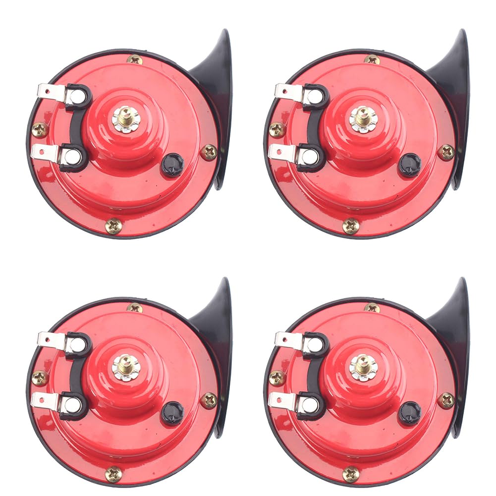 BudgetBundles US 1-2 Pairs 12V 300DB Super Loud Train Air Horn Waterproof Motorcycle Car Boat (2 Pairs)