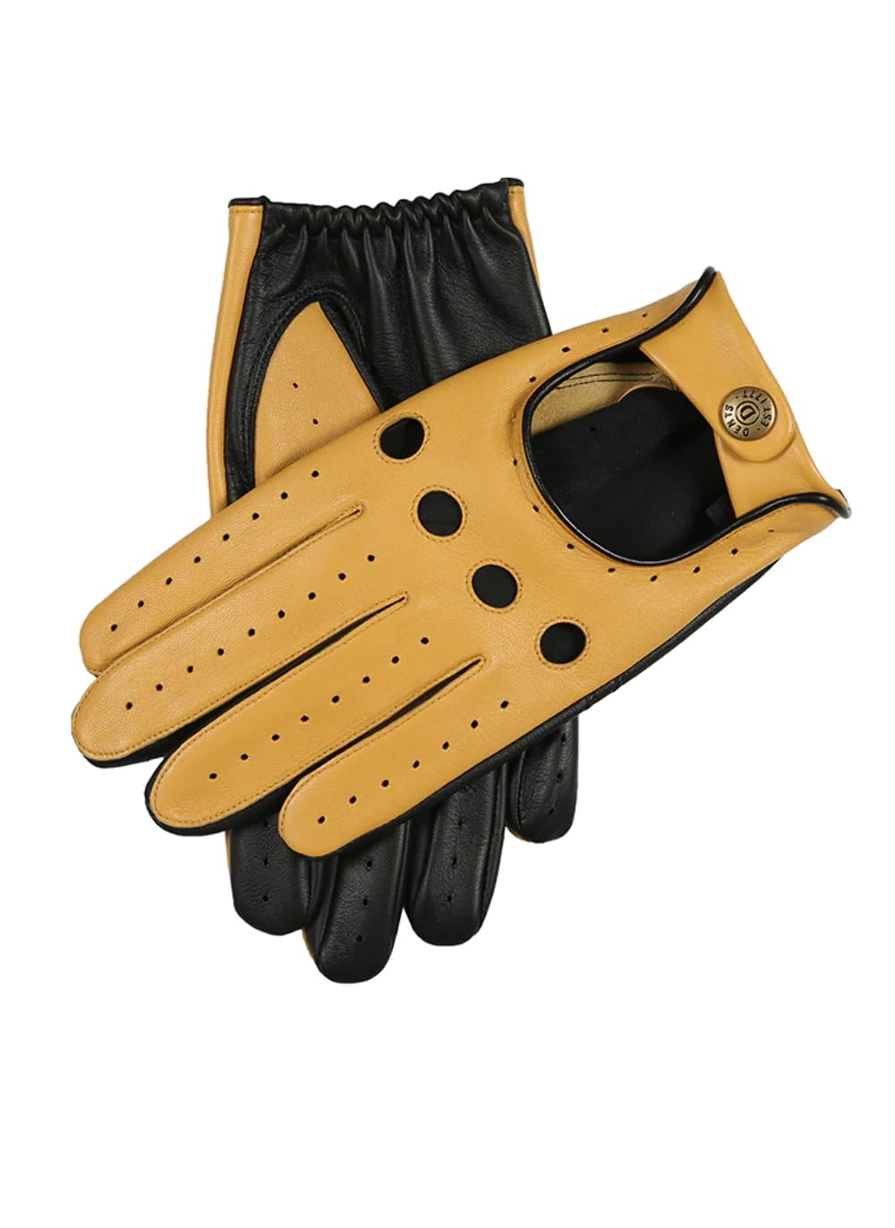 Dents Men's Cork/Black Silverstone Touchscreen Leather Driving Gloves L