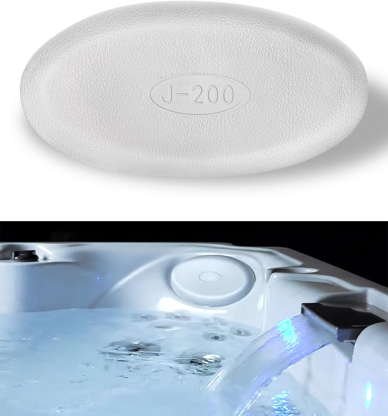 2472-828 Replacement Headrest Pillow for Jacuzzi All J-200 Model Spas Including J-230, J-235, J-245, J-270, J-275 and J-280, Does Not Fit J-225 and J-215 Built 2016+