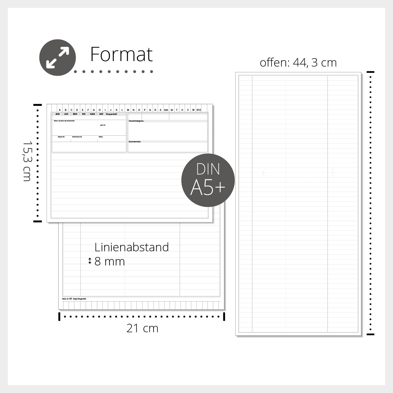 Karteitaschen für Arzt, Praxis, Krankenhaus | 100 Stück | DIN A5 | Rosa | 190g/m² Karton