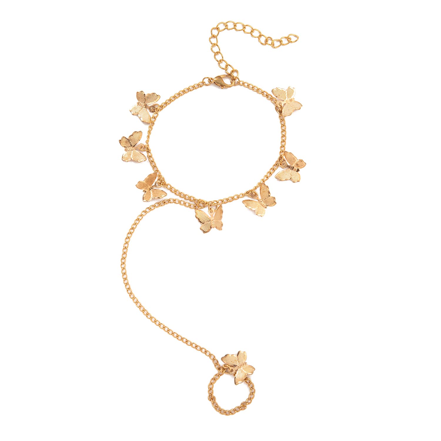 Shining Diva Fashion Gold Plated Stylish Ring Bracelet for Women & Girls (rr14580b) (B0C1N4G8S7) Amazon Price History, Amazon Price Tracker
