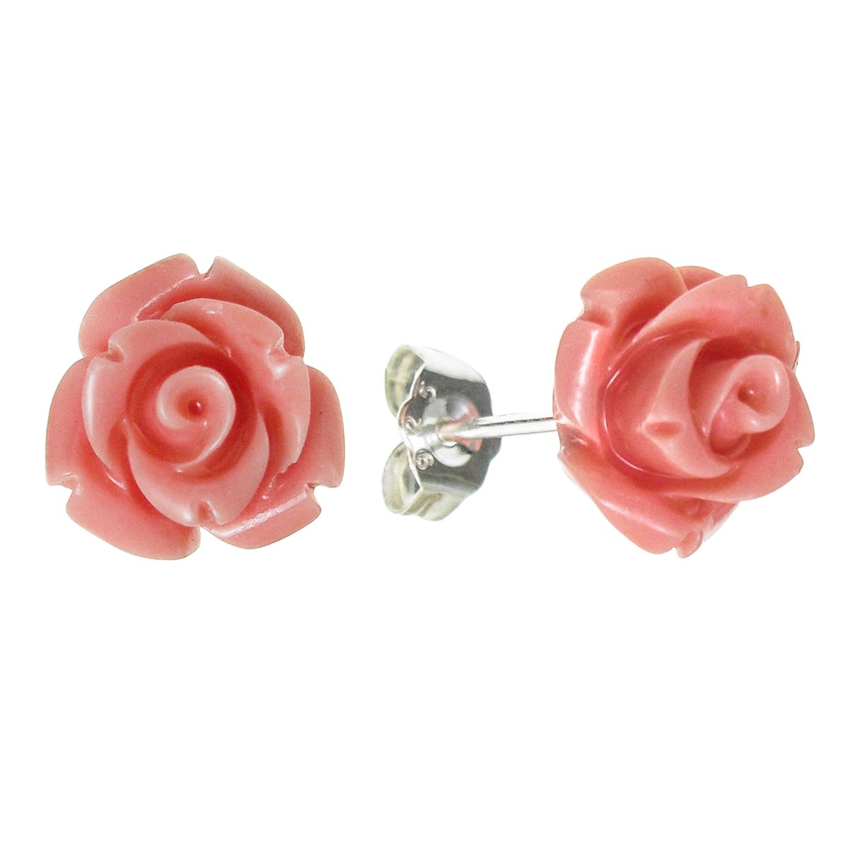Orecchini vintage in oro 18K con coralli rosa, anni '50/'60 - Antichità Galliera