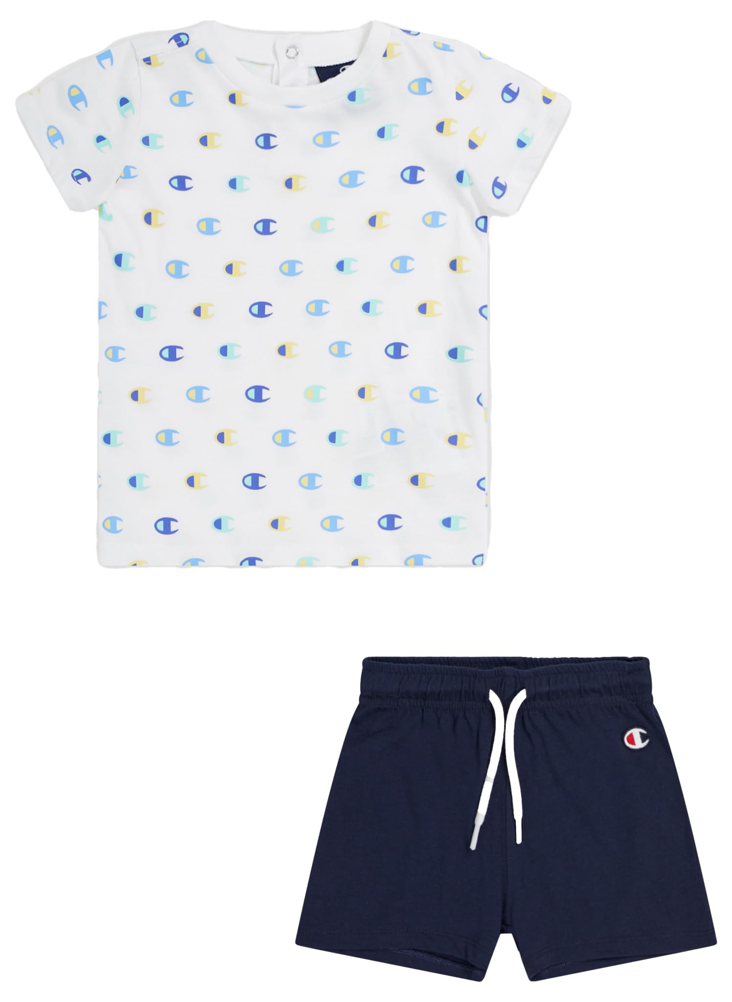 Champion Legacy Icons TD-Allover Crewneck T-Shirt & Shorts Traje para Bebés