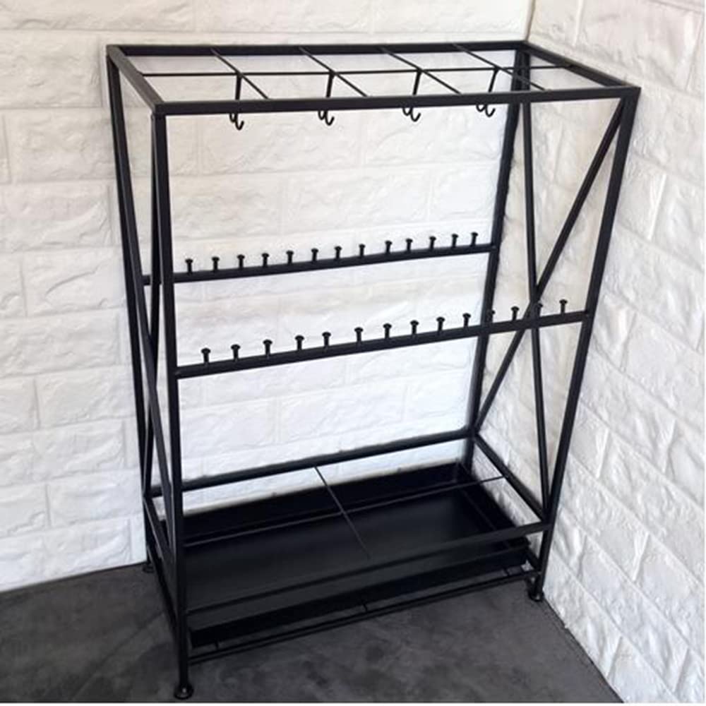 Porte-parapluie de couloir noir mat pour organiser les jours de pluie en famille