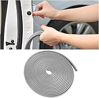 Vista 1 de Protectores de borde de puerta de automóvil, sello de goma de 16 pies, borde de puerta de automóvil, protector de borde de puerta en forma de U, Gris