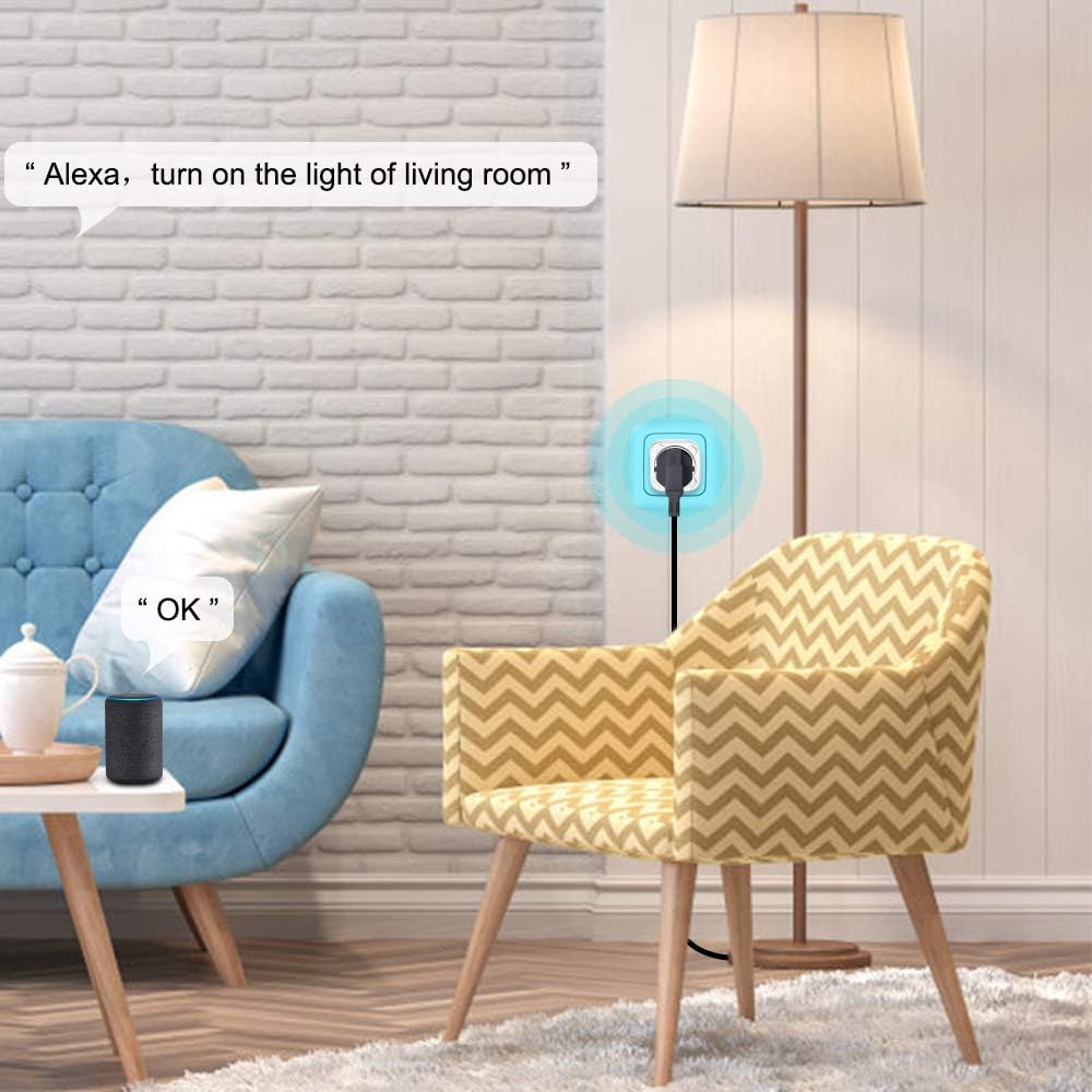 Onе-Dау Sаlе: Uр tо 40% оƒƒ Aigital Smart Plug Alexa WiFi Plug Smart Outlet with Remote Smart Plug That Work with Alexa Google Assistant for Voice Control WiFi Plug Timing Function,No Hub Required【2 Packs】