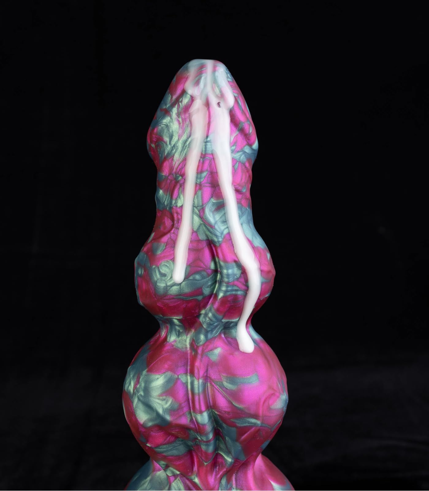 9.75" Big Knot Monster Fantasy Dildo - Huge Thick Girth Alien Dildo with 3 Knots, XL Large Anal Butt Plug Trainer with Strong Suction Cup, Adult Sex Toys & Games for Men Women Gay: Green