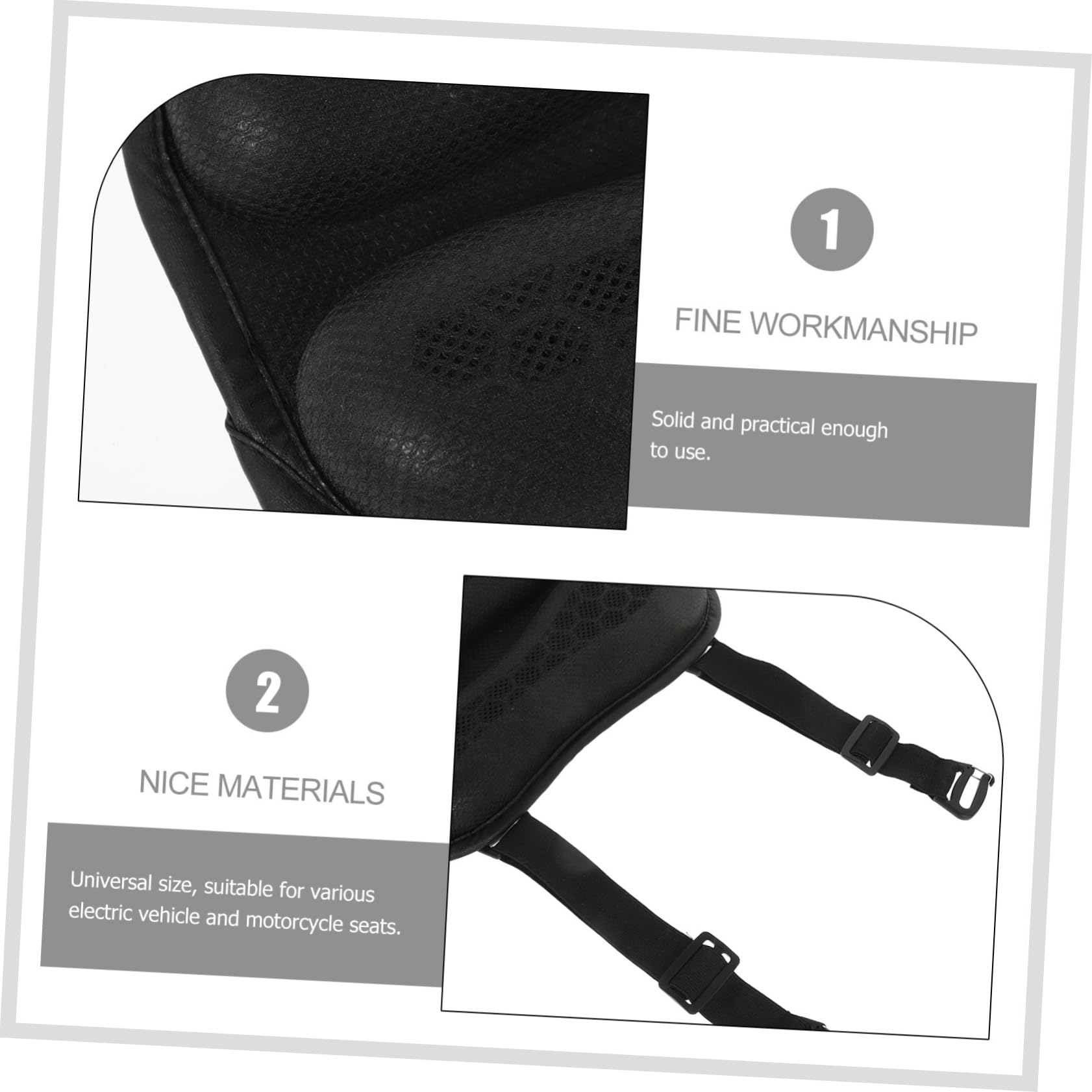 Alipis Cuscino Sedile Moto Traspirante Gel Imbottito Coprisedile Estivo Accessorio Modifica Per Lunghi Viaggi Motociclisti