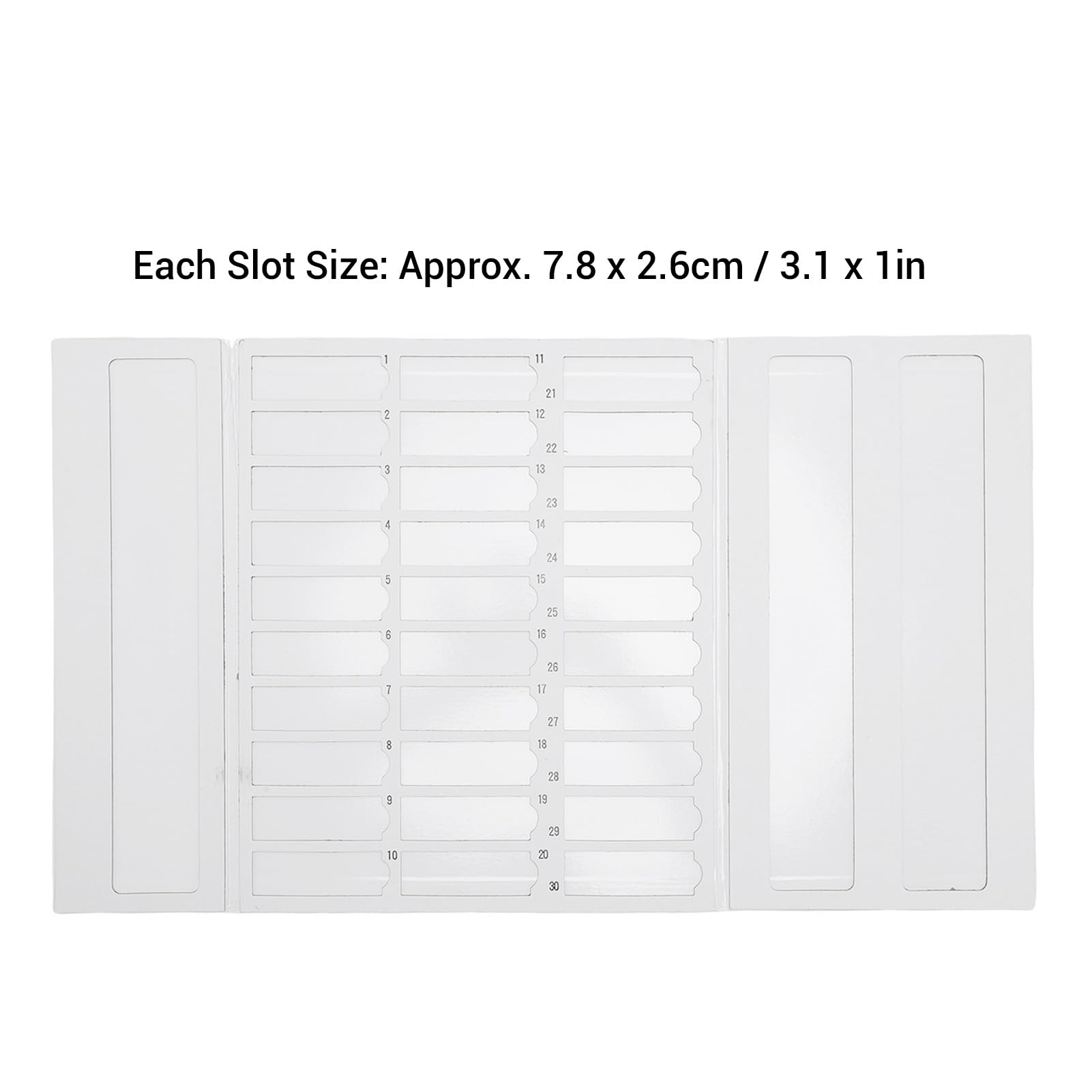 Ausla Bandeja de Almacenamiento de Diapositivas de Microscopio, Cartón Plegable, 30 Diapositivas de Capacidad, Ranuras Numeradas 7.8x2.6cm/3.1x1in Cada Tamaño de Ranura