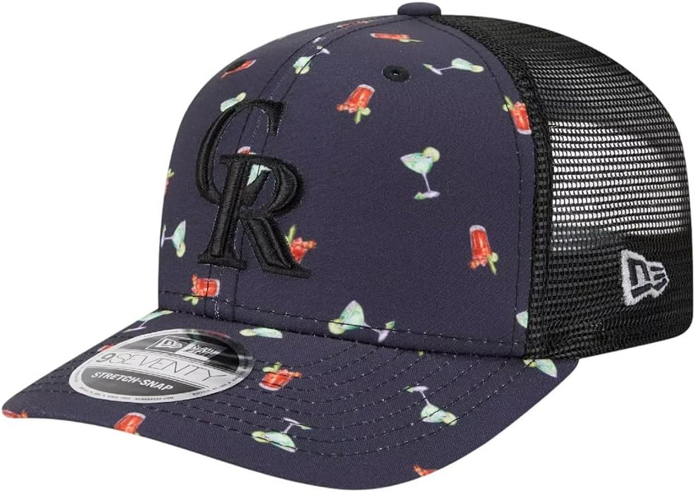 Colorado Rockies 9SEVENTY Black Adventure Trucker Snapback Cap, Adjustable Hat