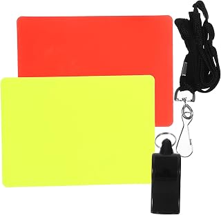 GALPADA Professional Soccer Referee Kit with Standard Red Yellow Cards and Whistle Football Match Referee for Quick Penalty Warnings and Game Control
