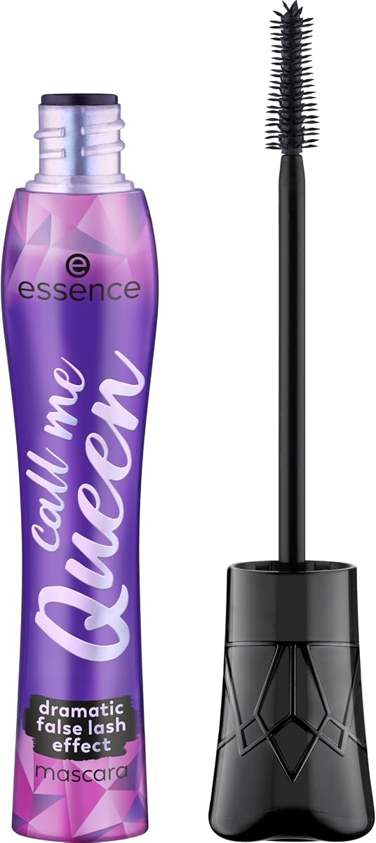 essence Call Me Queen Dramatic False Lash Effect Mascara, Black (Pack of 1) | Volumizing & Lengthening Buildable Formula, No Flake, No Clump, Elastomer Brush, Vegan, Cruelty Free, Paraben Free