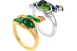 EXCEART Adjustable Peacock Crochet Rings: Masterful Knitting Assistants