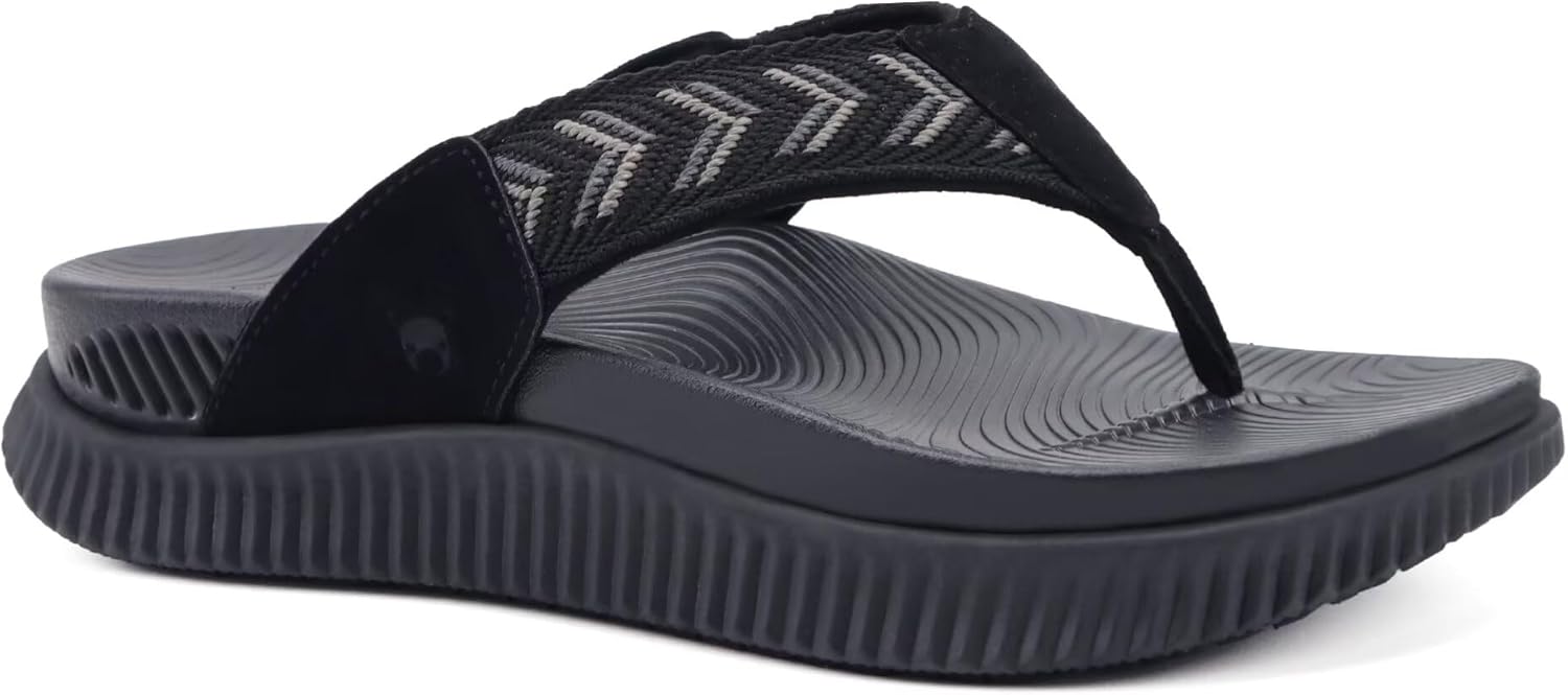 KuaiLu Womens Fashion Orthotic Flip Flops Ladies Athletic Thick Cushion Recovery Thong Sandals Slip On Memory Foam Walking Sandles With Comfortable Plantar Fasciitis Arch Support