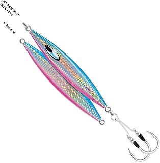 Daiwa Jig Saltwater SA-SK170G02 Saltiga SLK Metaljig, 6 onzas, Ganchos de Asistencia 7/0, Color Azul