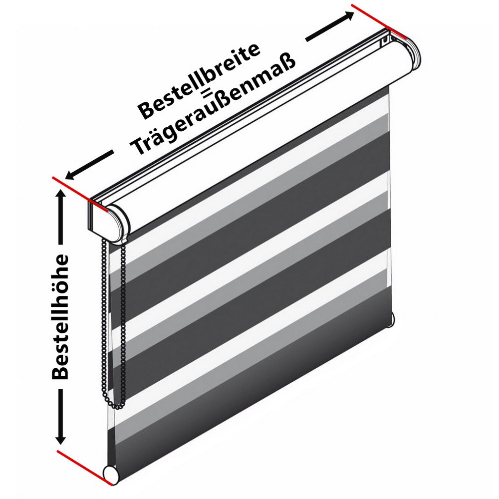 Doppelrollo PREMIUM 100 x 200 cm weiß zum Anschrauben freihängend für Wand- und Deckenmontage inkl. Metallträger