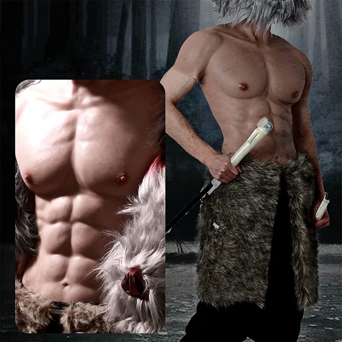 Męski silikonowy top mięśniowy, sztuczne mięśnie klatki piersiowej, kombinezon do cosplay, crossdress Drag Queen, rekwizyty na Halloween