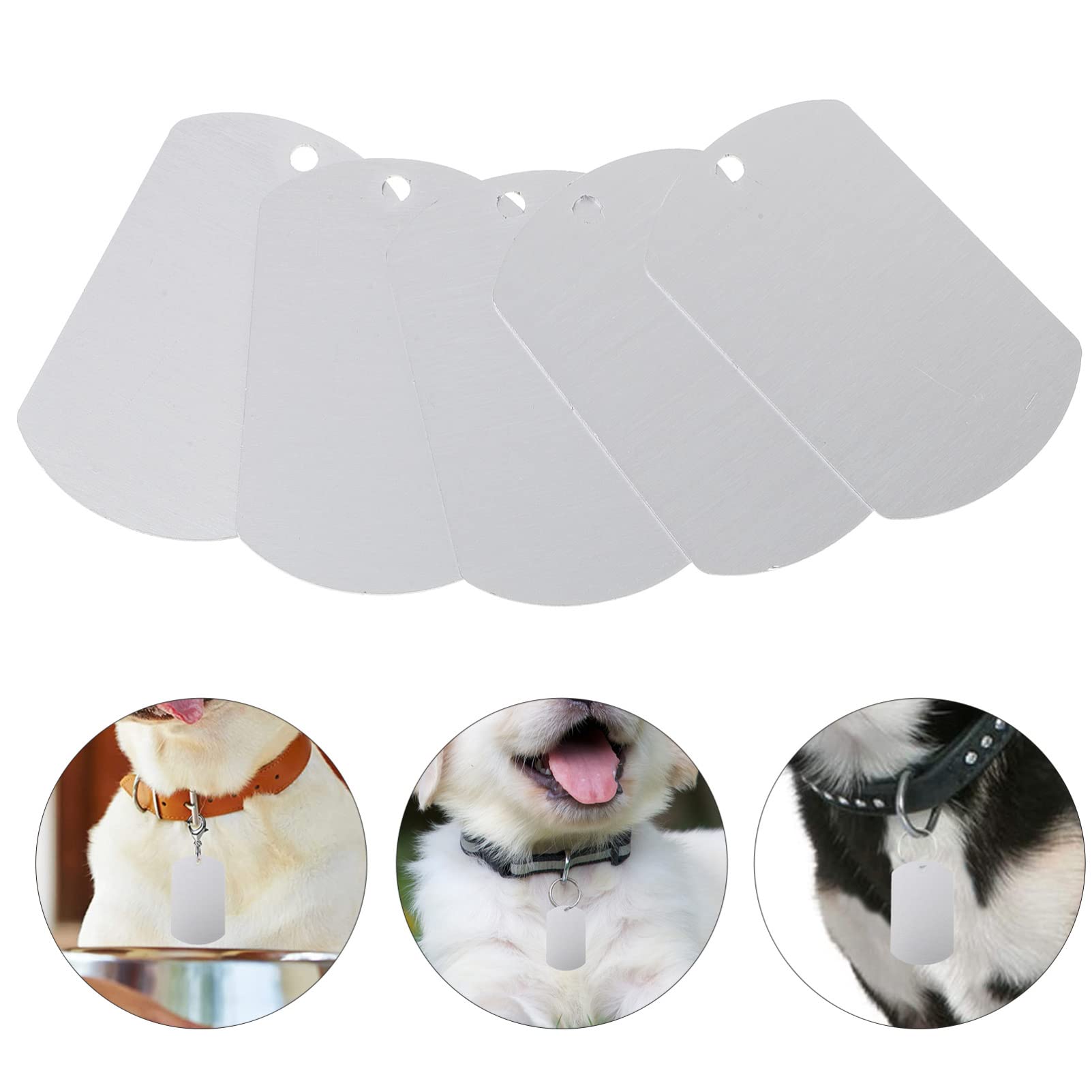 YARNOW 5 Juegos De Placas De Identificación Personalizadas Para Mascotas De Aluminio Con Grabado Seguro Para Mascotas Pequeñas 20 Unidades X 5