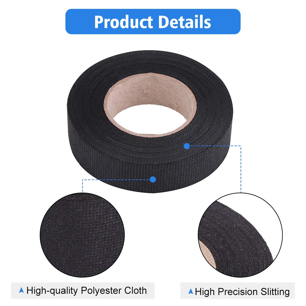 Keenso Nastro per cablaggio automobilistico, nastro per cablaggio automobilistico resistente alle alte temperature (19 mm * 15 m)