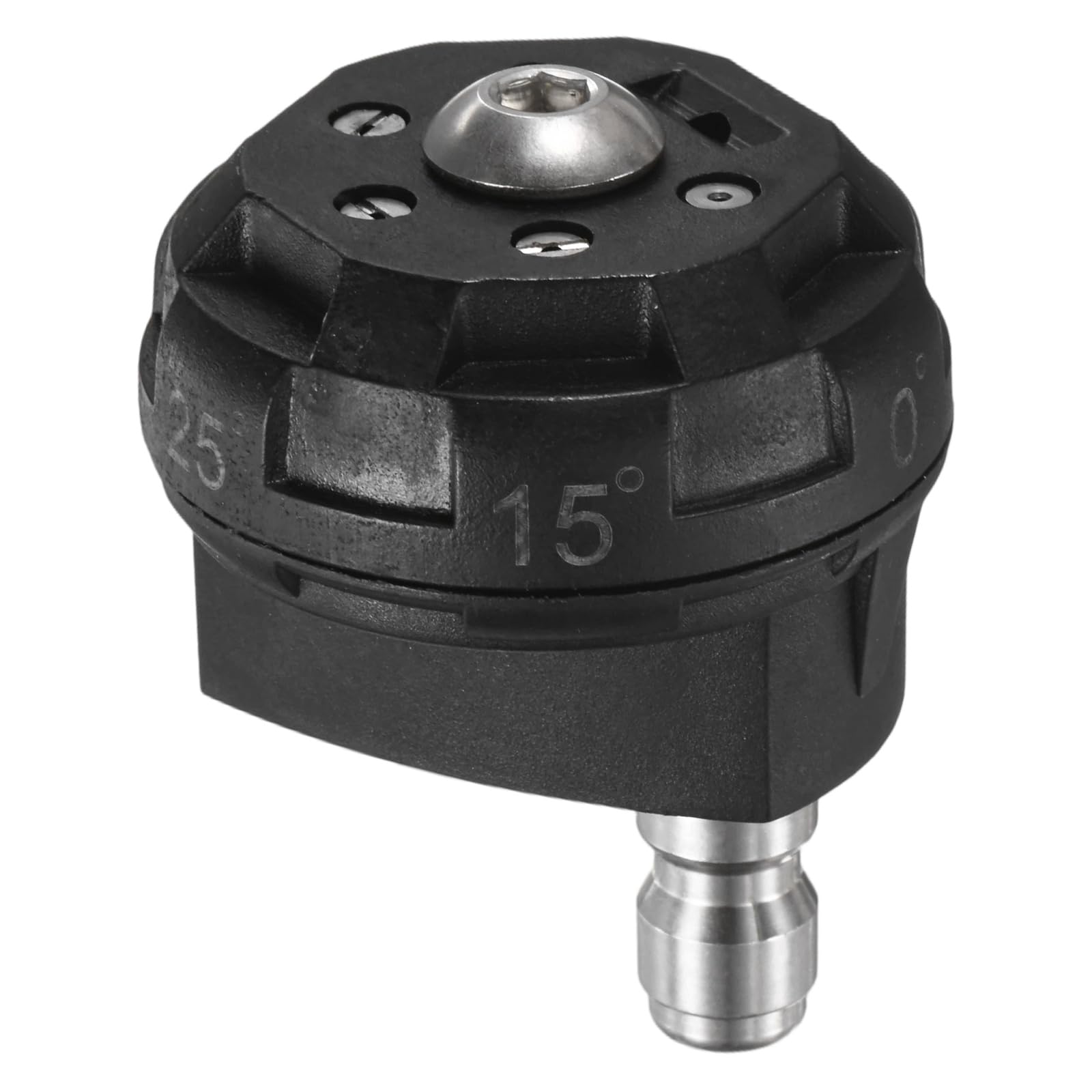 M METERXITY 1-Pack 6-in-1 Pressure Washer Nozzle Tips, Quick Change Over/Adjustable Multiple Degrees, Power Washer Tips 1/4" Quick Connector, 3600PSI, 3.5GPM for Brick/Car