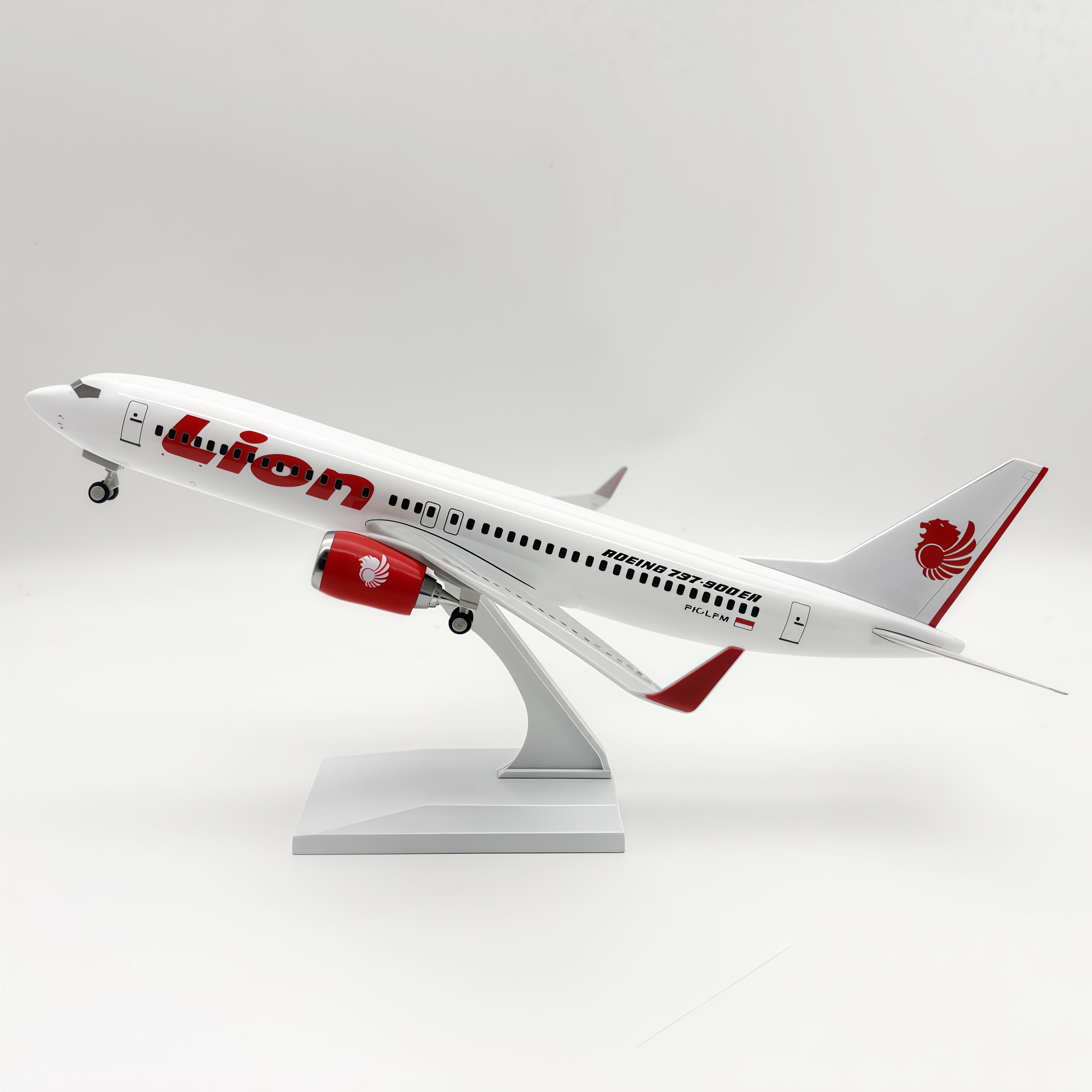 LGSRSNXHTX 30cm Model Plane 1/200 Diecast Metal Airplane Model Lion B737 with Stand Aircraft Collectible for Aviation Enthusiasts,Desktop Decor Gift for Adult