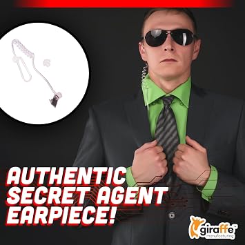 Giraffe Spy Earpiece Prop for Kids Fake Ear piece Spy Cosplay Accessory