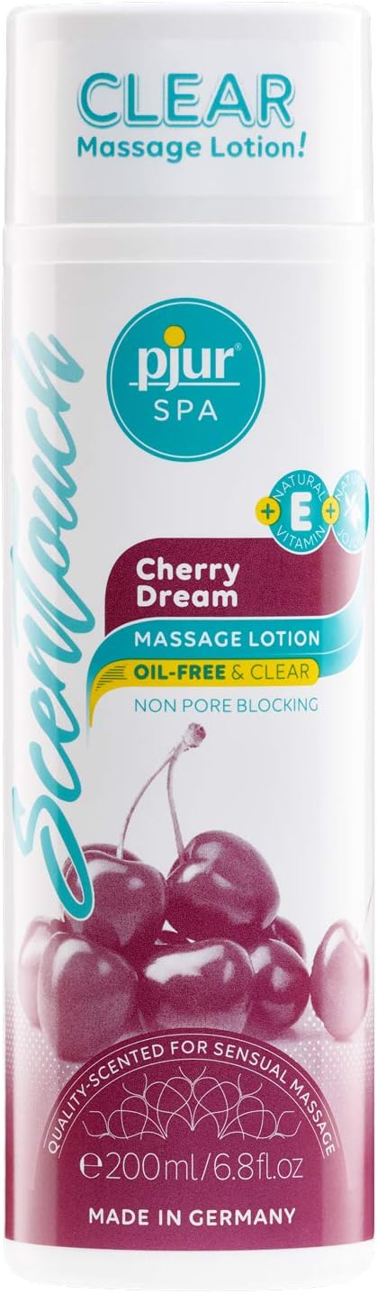 pjur Spa Massage Lotion ScenTouch Oil Free Vegan 200ml, Cherry