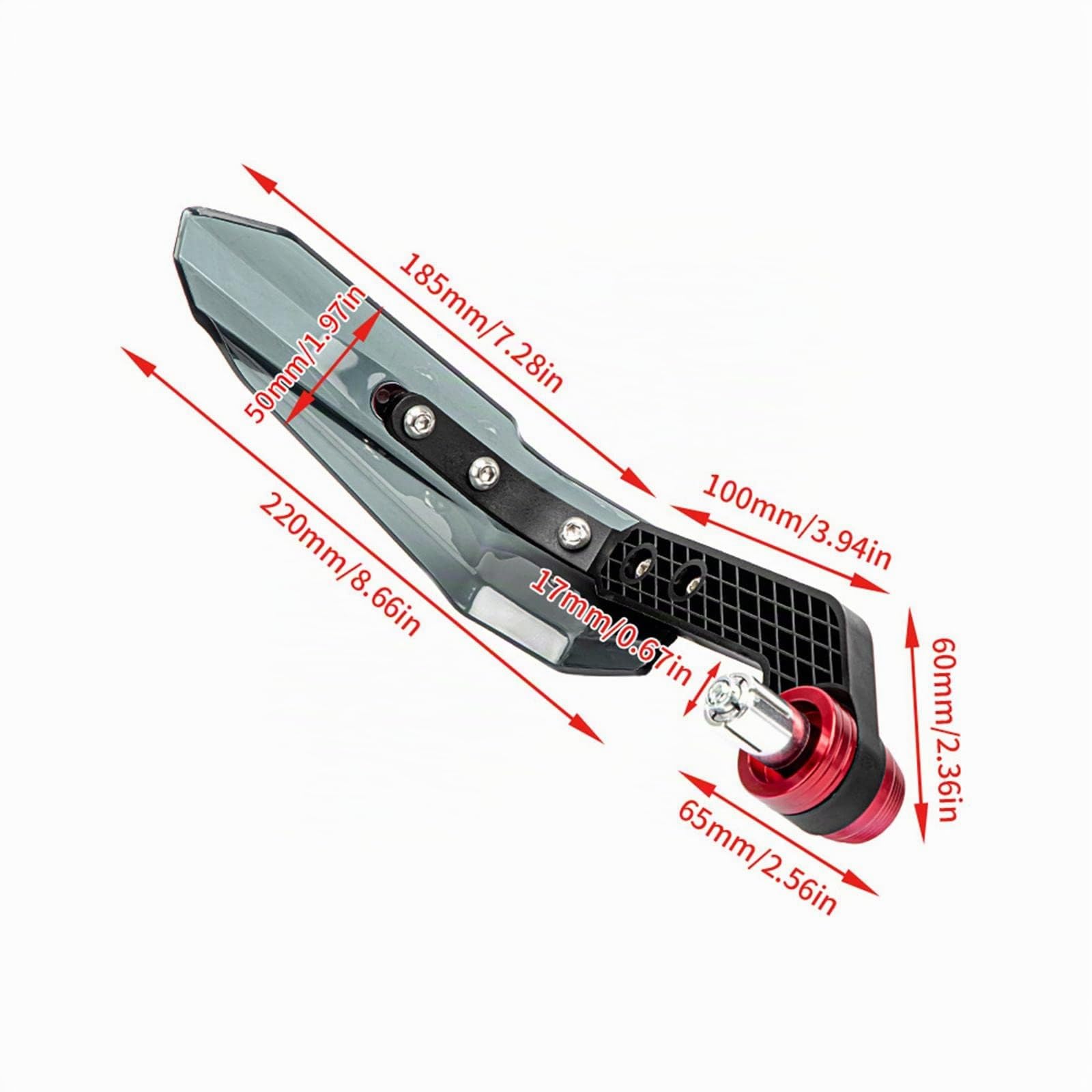 Protège-Mains de Moto universels pièces Bouclier de Main pour Guidon 7/8 "22mm Protecteur de Protection de Main de Moto de Protection Durable de, Rouge