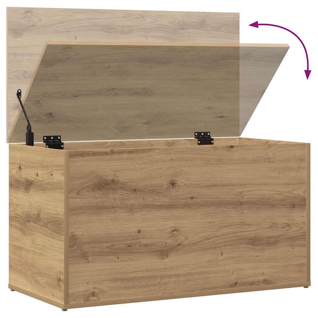 vidaXL Coffre de rangement chêne artisanal 84x42x46 cm bois ingénierie, coffre, boîte de rangement, armoire de rangement, coffres, boîtes de rangement