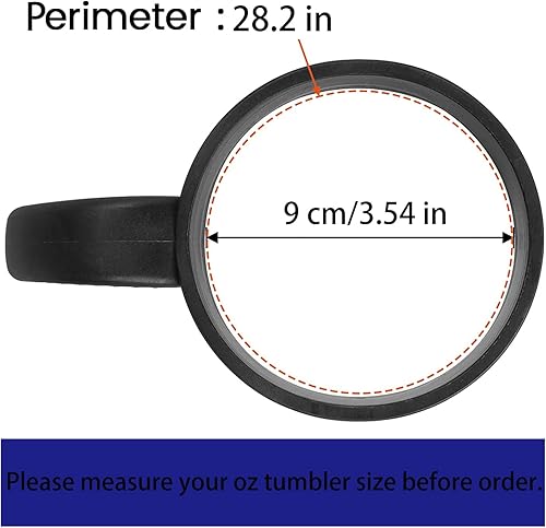 Miniatura 2 de 2 piezas de mango negro para vaso de 20 onzas, compatible con Ozark Trail, YETI, RTIC, taza de viaje, SIC, Rambler