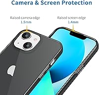Vista 4 de JJGoo Compatible con iPhone 13 Mini, funda suave y transparente a prueba de golpes, delgada, antigolpes, para iPhone 13 mini, 5.4 pulgadas, negro