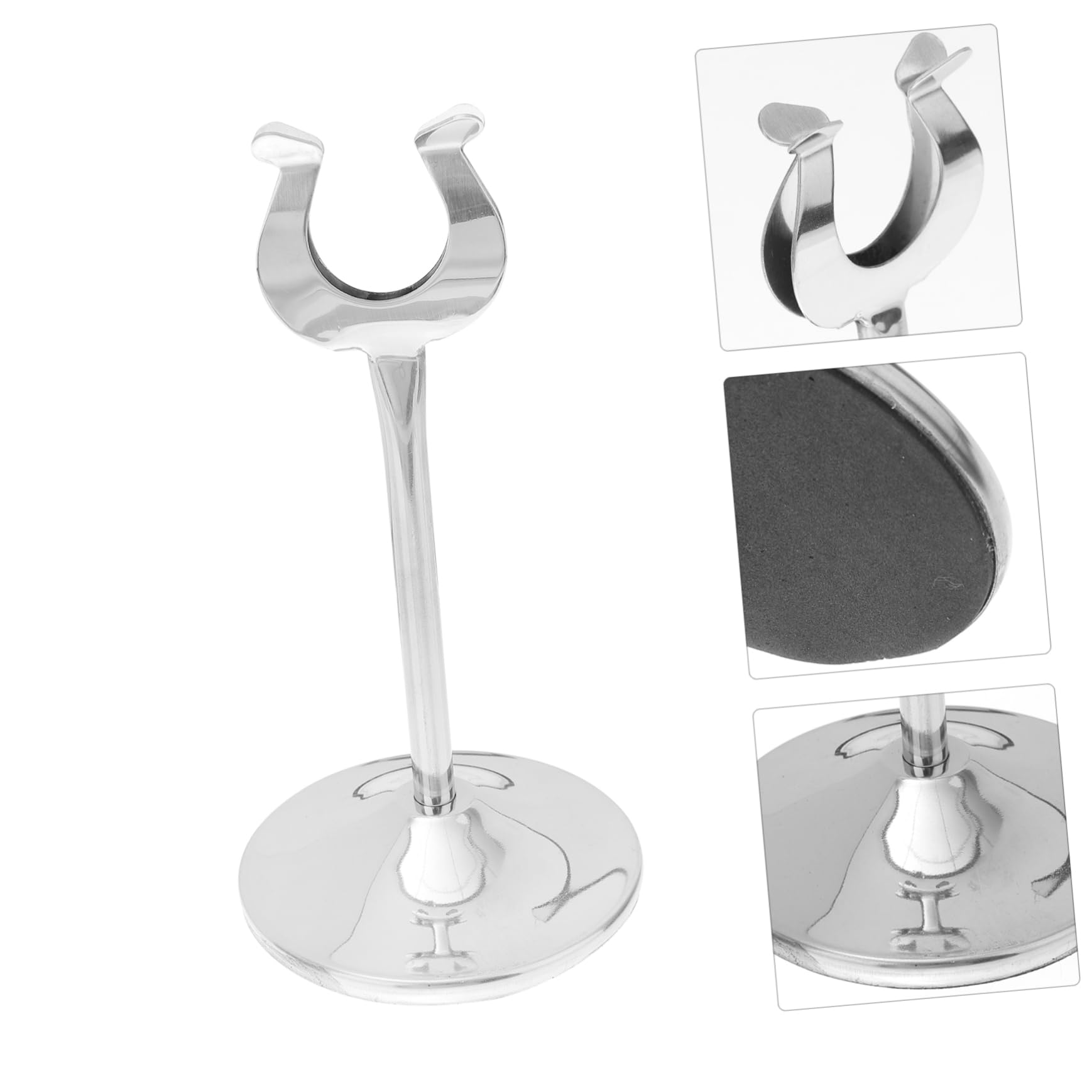 PRETYZOOM Sturdy Stainless Steel Table Number Holder Menu Card Rack Place Card Stand for Party Decorations