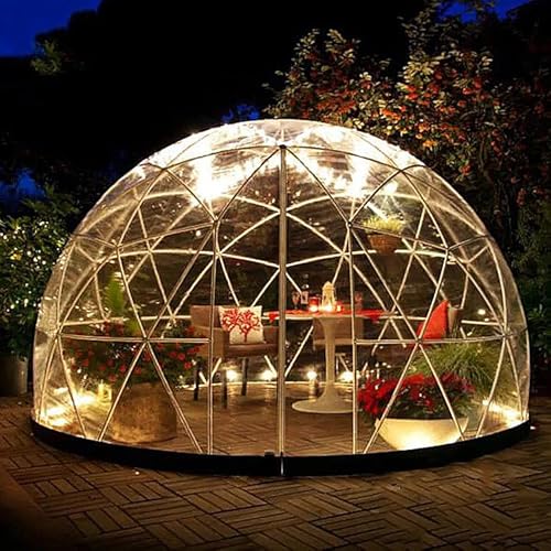 Bubble Tent Dome House, Outdoor 5-7 People Bubble Igloo Tent, 3.6m/12ft Dome House Camping Tent, with PVC Cover, Door and Windows for Outdoor Dining Backyard Camping Stargazing