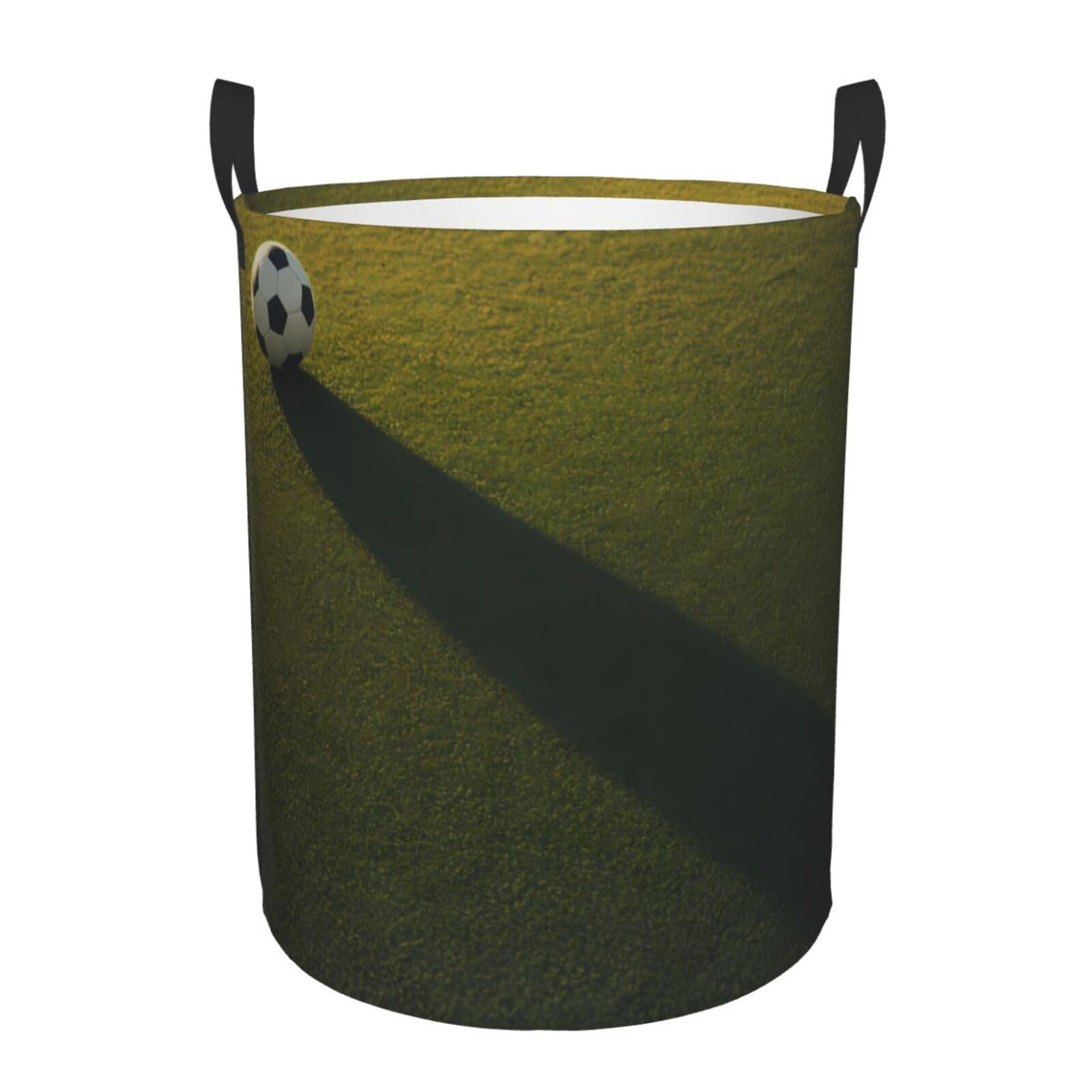 Panier à linge football pour chambre d'enfant | Bac à linge rond et portable 40x50cm