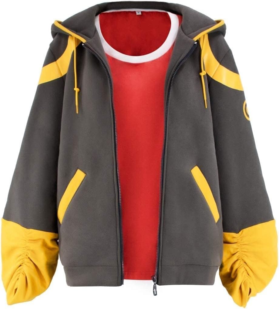 C-ZOFEK Hoodie Coat with Red Shirt Anime Role Halloween Cosplay Costume