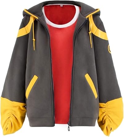C-ZOFEK Hoodie Coat with Red Shirt Anime Role Halloween Cosplay Costume