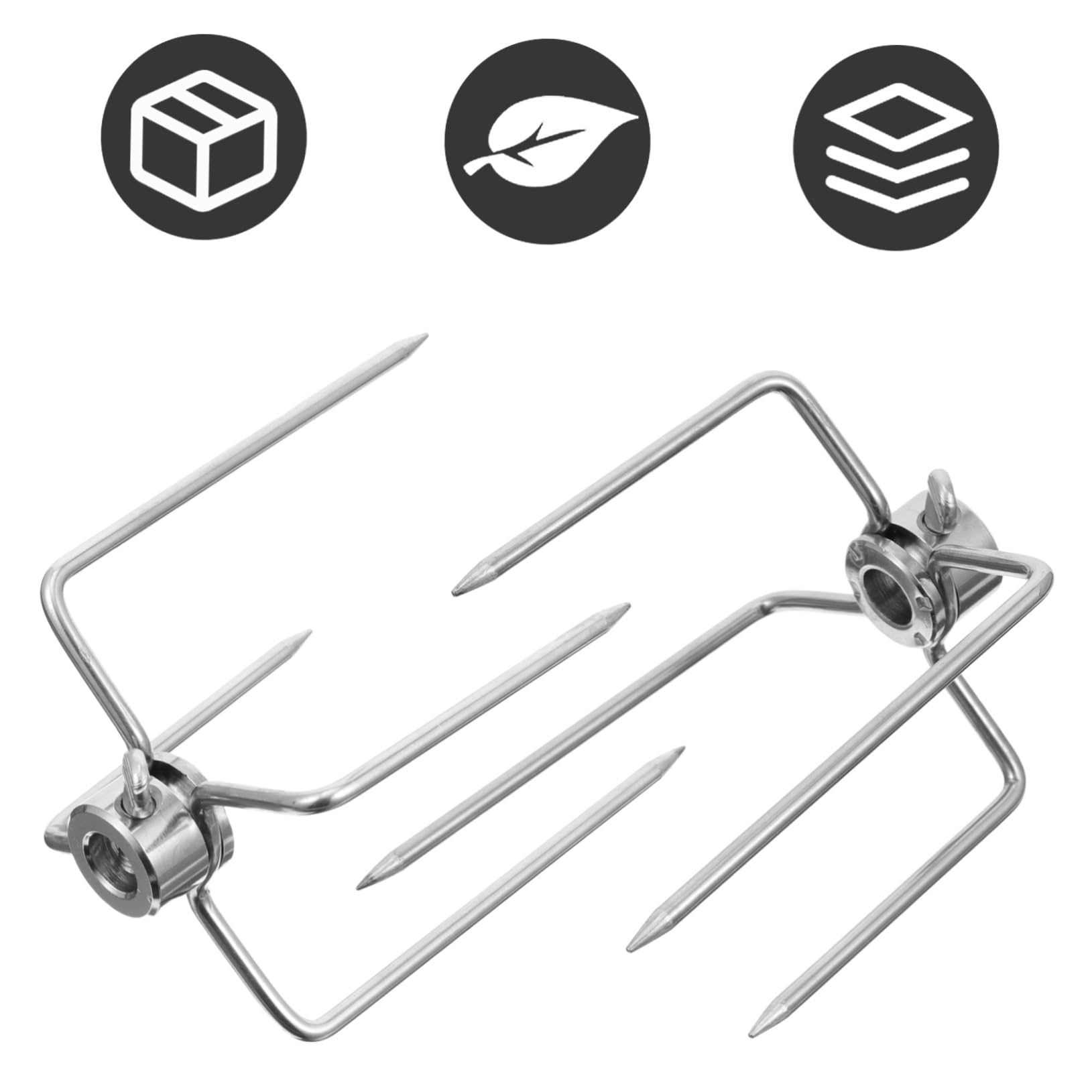 BESPORTBLE 2pezzi Forchette Per Inossidabile Per Barbecue Utensili Per Grigliate Facili Da Pulire e Riutilizzabili Per Kebab e Di Pollo