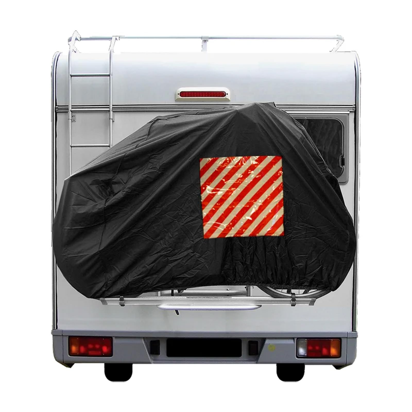 ProPlus Housse Vélo 15 x 50 x 122 cm – Pour 2 vélos sur porte-vélos de caravane ou camping-car – Poche pour panneau 50 x 50 cm – Noir