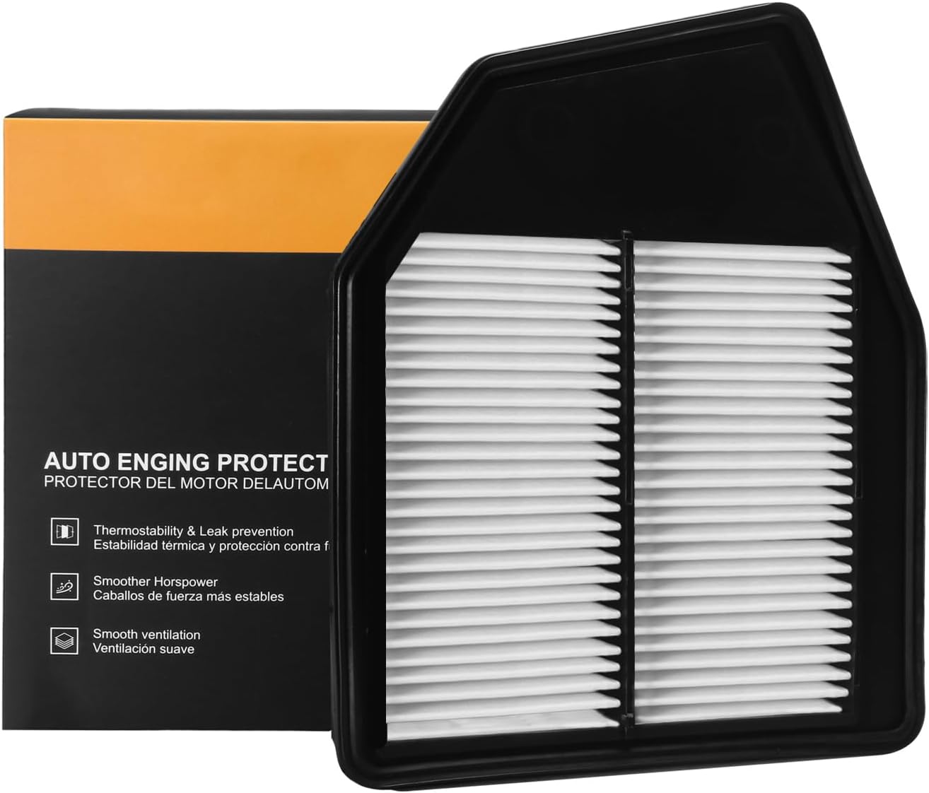 Engine Air Filter Compatible with Honda Accord 2008-2012, Crosstour 2012-2015 L4 2.4L Models | Direct Replacement for Part #17220-R40-A00